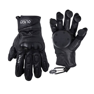 Impact Protection Genuine Leather Skate Gloves