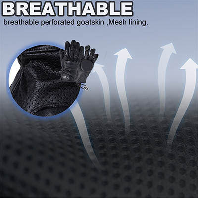 Impact Protection Genuine Leather Skate Gloves